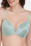 Zivame Coral Glaze Padded Wired 3/4Th Coverage Lace Bra - Granite Green — thumbnail 4